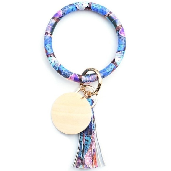 Bohemian Feather Tassel key charm/bag charm multicolored - Picture 1 of 4